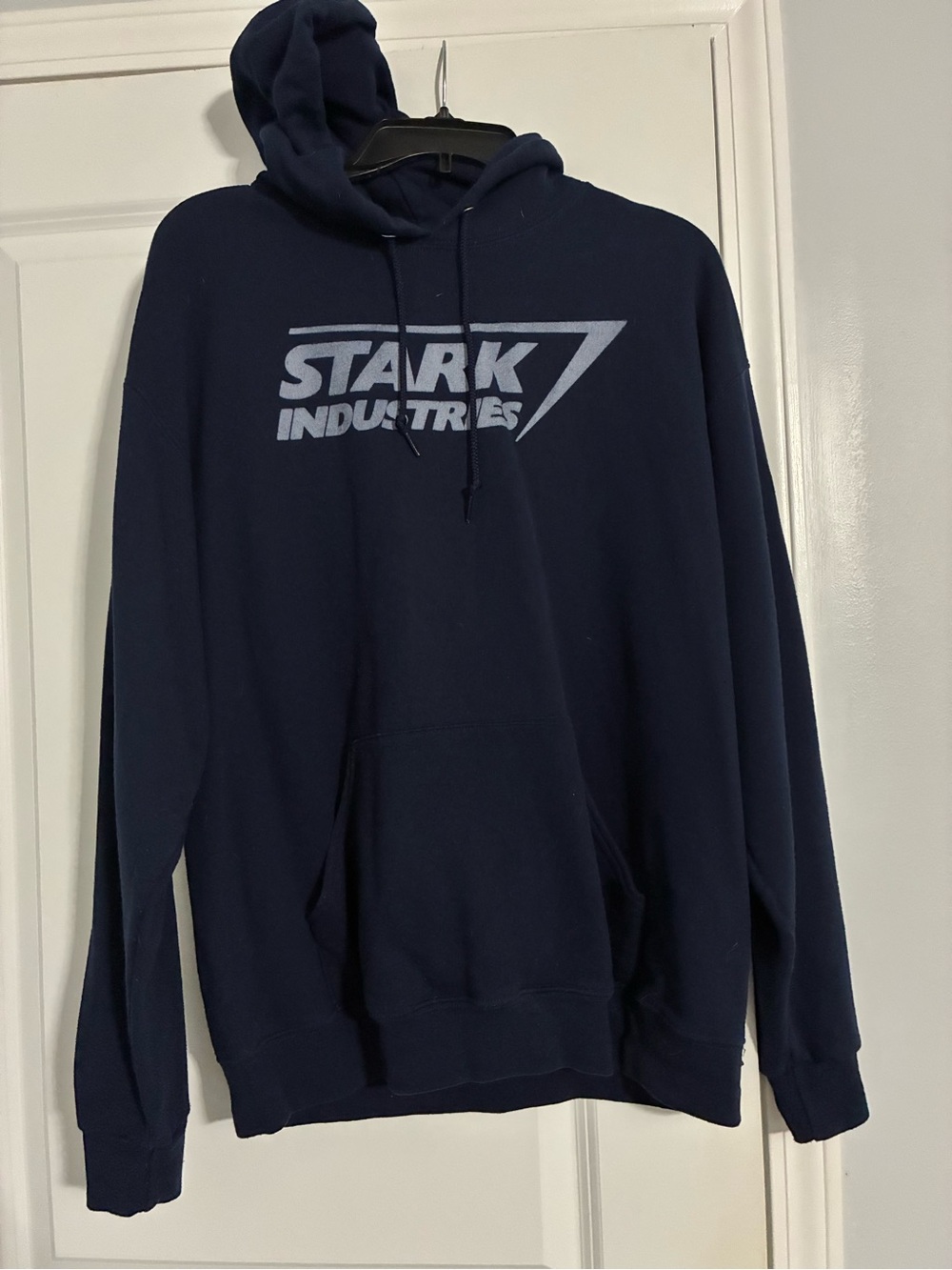 Jerzees Navy Stark Industries Pullover Hoodie